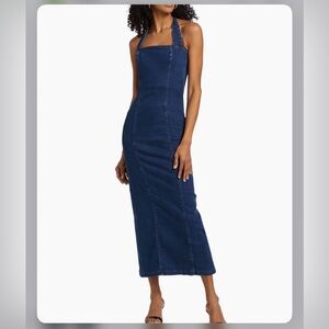 Reformation Evita Denim Midi Dress